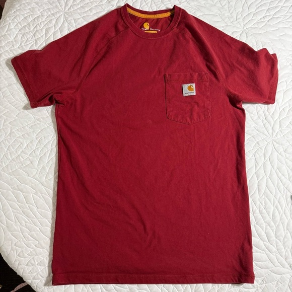 Carhartt Men's Red Short Sleeve Tee small - Picture 2 of 8